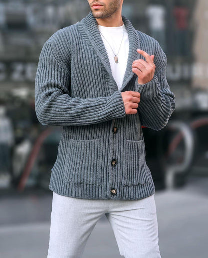 Hommes Pull Cardigan Design Moderne Boutons