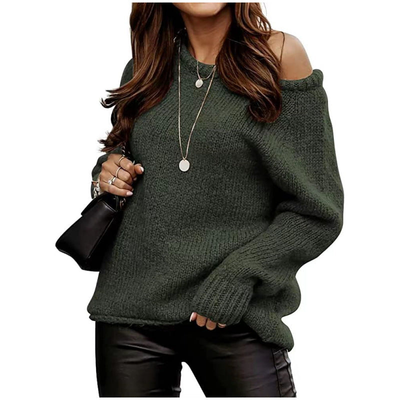Pull femme épaules dénudées design élégant