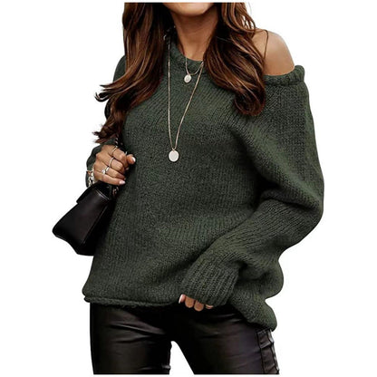 Pull femme épaules dénudées design élégant