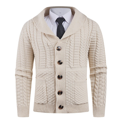 Cardigan homme moderne col châle pratique