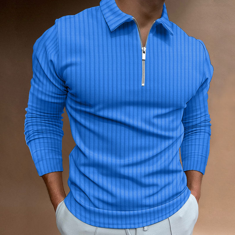 Polo pour homme style moderne avec fermeture éclair