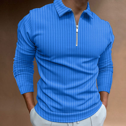 Polo pour homme style moderne avec fermeture éclair