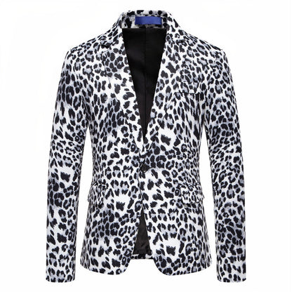 Blazer homme coupe slim motif animal élégant