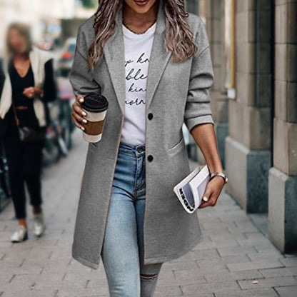 Manteau d'hiver élégant pour femme design classique