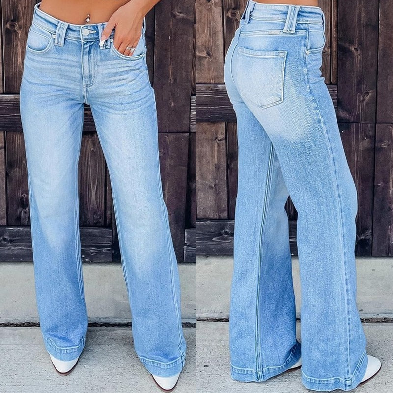 Damen Comfort Jeanshose Bequem Elegant - IdealeKleiden