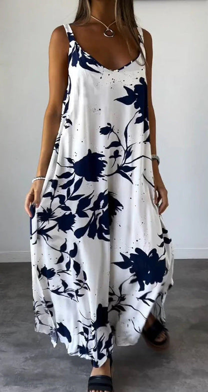 Robe longue fleurie élégante pour femme