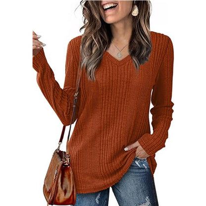 Pull pour femme, en tricot, col en V