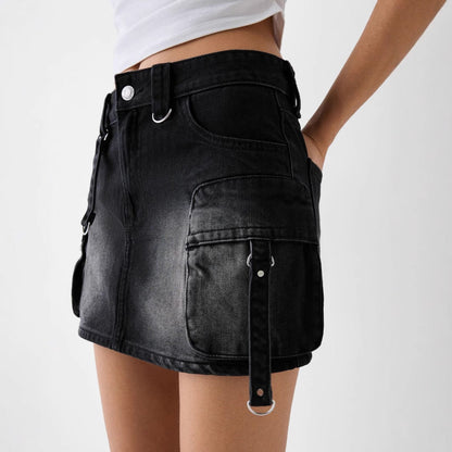 Jupe cargo femme décontractée moderne avec poches