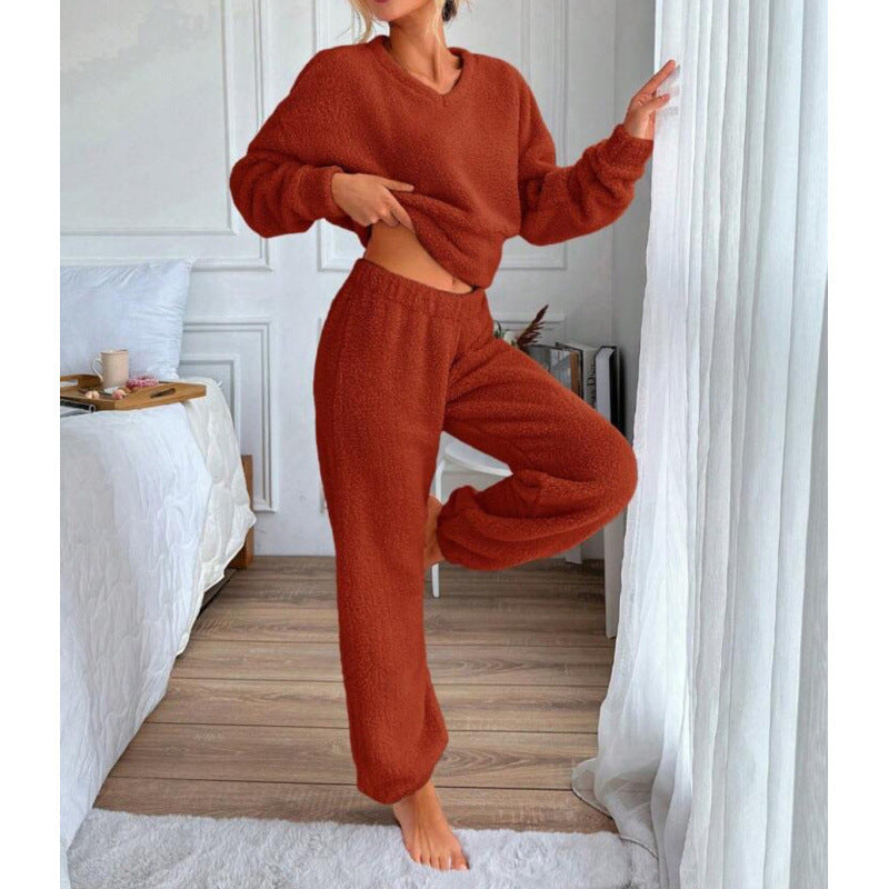 Ensemble de survêtement en polaire pour femme Doux Extensible Confortable