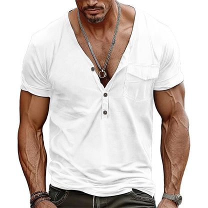 T-shirt homme manches courtes coupe moderne avec poche poitrine