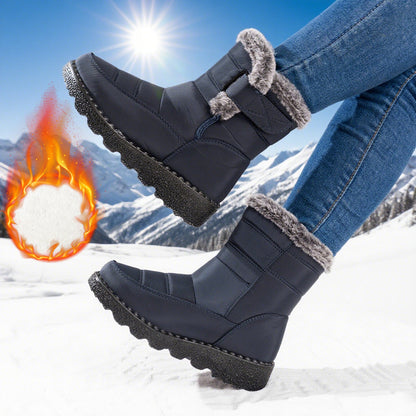 Bottes d'hiver pour femme Chaud Polaire Antidérapant