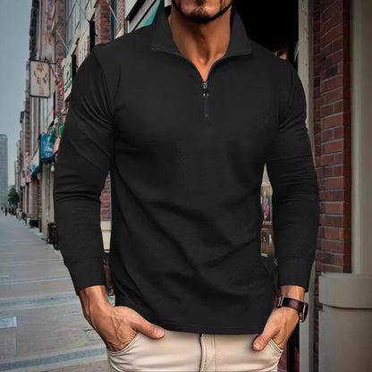 Pull de sport homme zippé coupe moderne