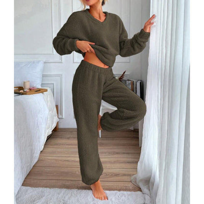 Ensemble de survêtement en polaire pour femme Doux Extensible Confortable