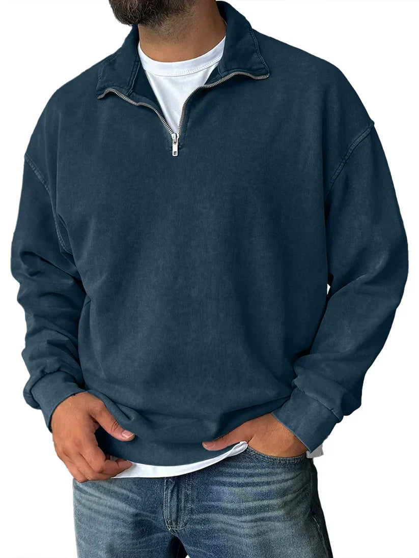 Emil - Sweat-shirt à fermeture éclair et coupe décontractée