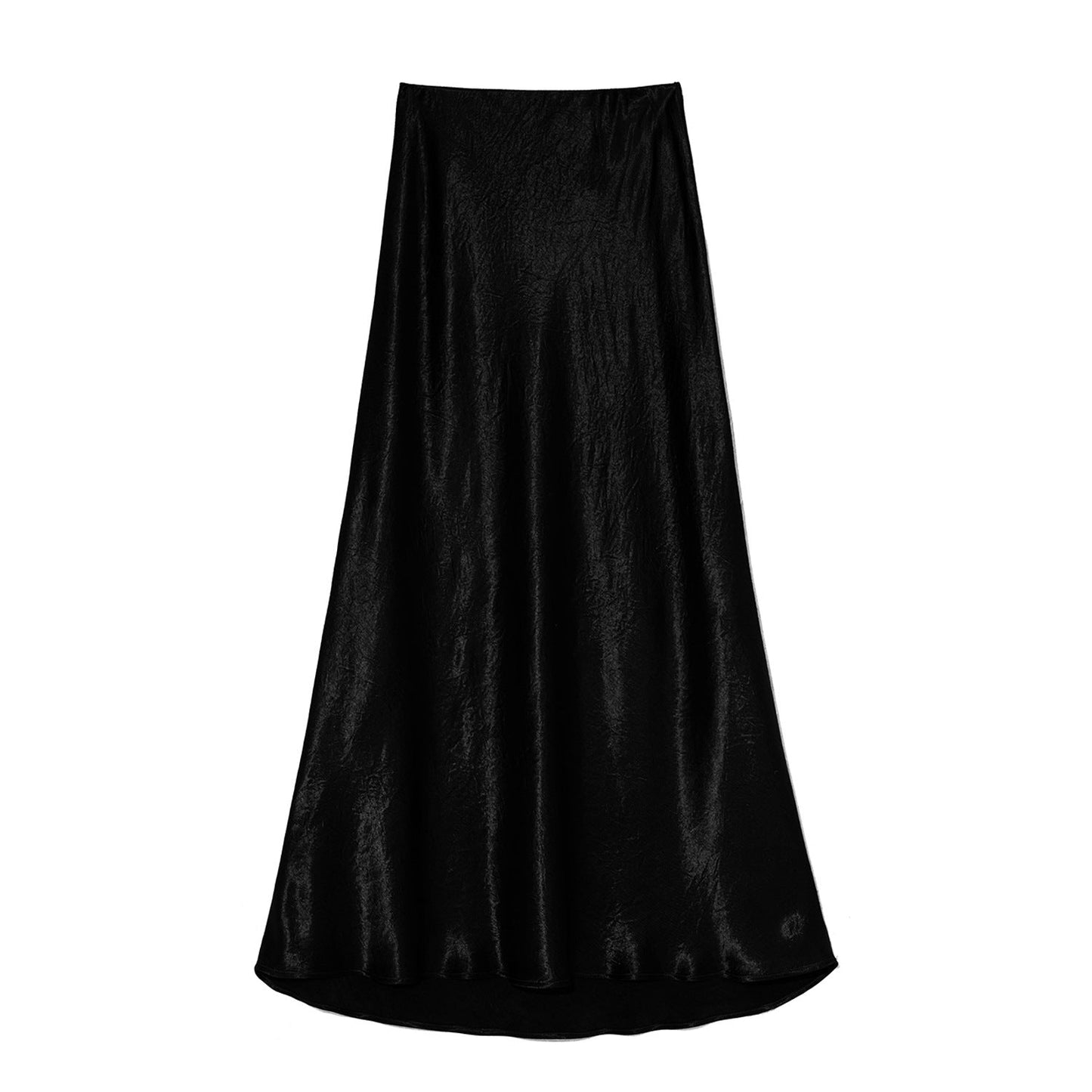 Jupe longue femme élégante en satin de viscose, robe de luxe