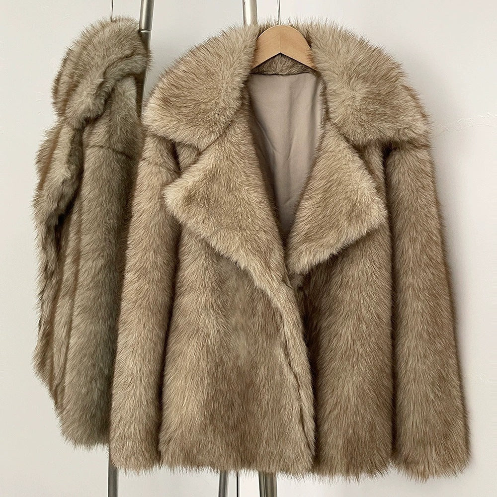 Veste en fausse fourrure pour femmes Mode hiver stylée