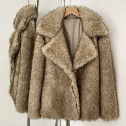 Veste en fausse fourrure pour femmes Mode hiver stylée