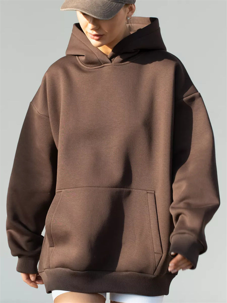 Grand Sweat à Capuche Doux et Moelleux pour Femmes avec Poche Kangourou