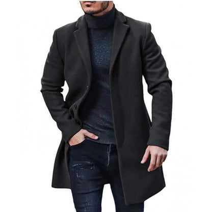 Manteau d'hiver homme moderne élégant noir