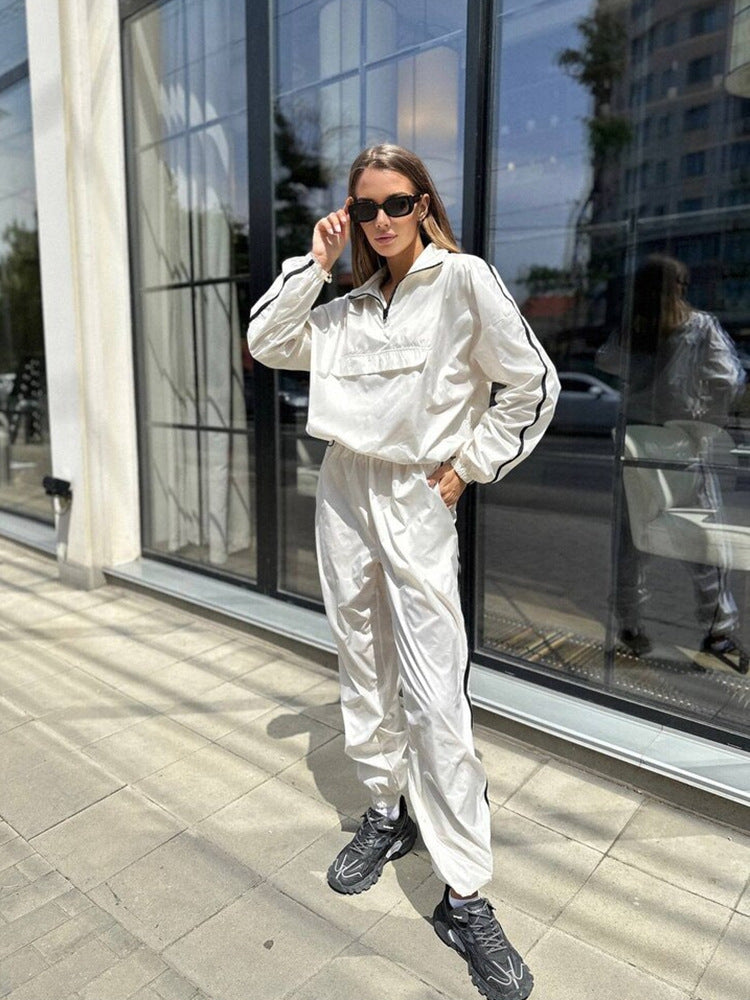 Ensemble de sport pour femme léger respirant avec fermeture éclair