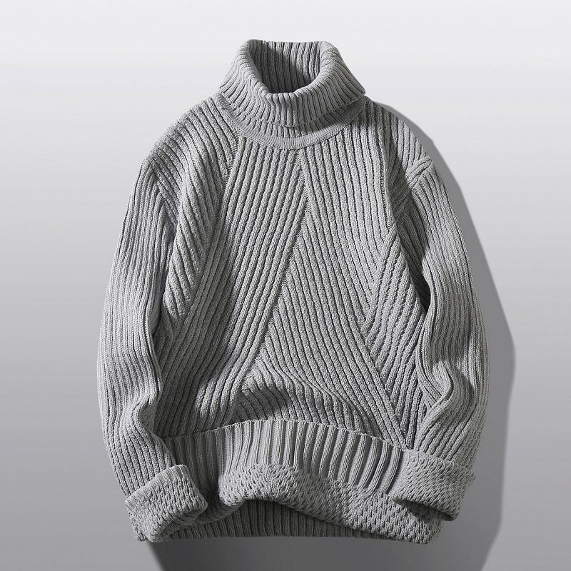 Damen Rollkragen Pullover Grobstrick Warm Elegantes Design - IdealeKleiden