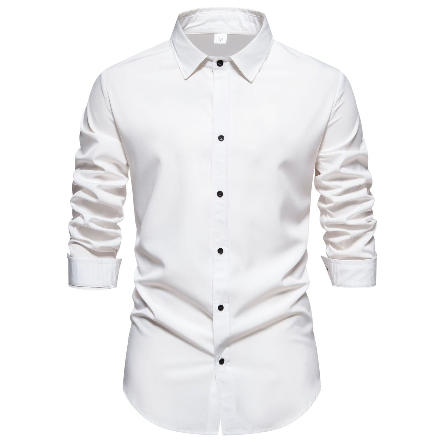 Chemise homme manches longues en coton coupe moderne