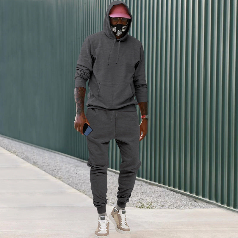 Survêtement de sport pour hommes, sweat à capuche, jogging, confortable