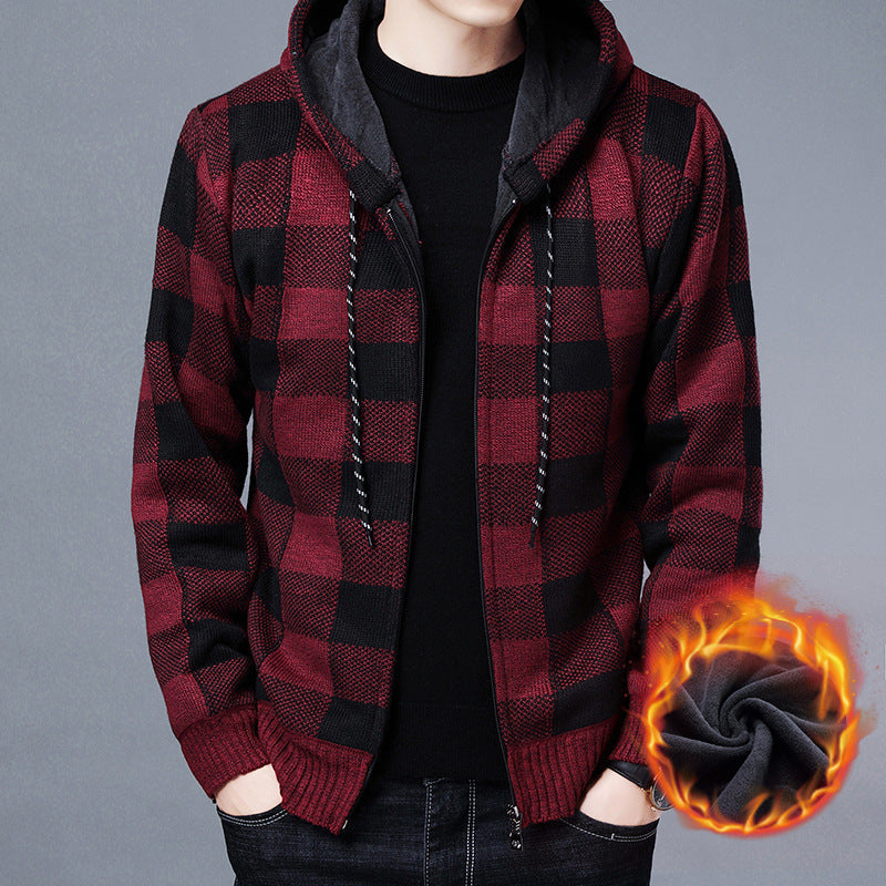 Herren Sweatjacke Warm Wollgemisch Bequem - IdealeKleiden