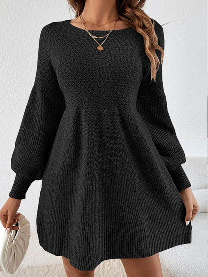 Mini-robe tendance d'été à manches bouffantes pour femmes