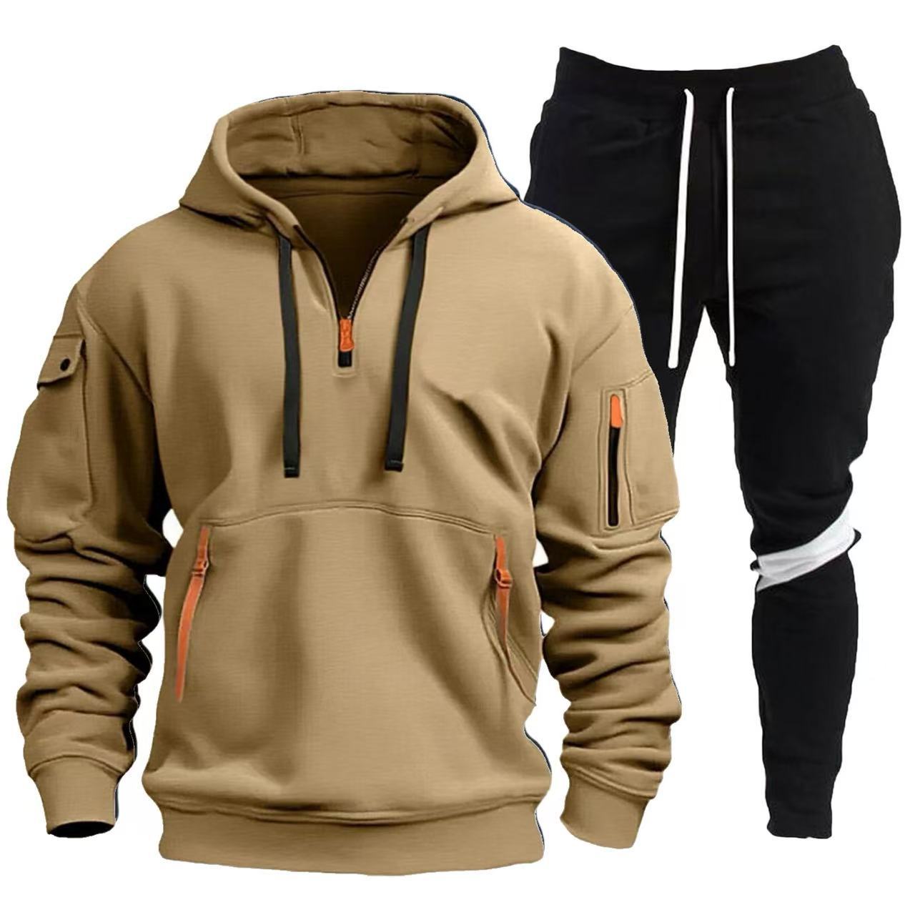 Herren Sport Outfit Hoodie Jogginghosen Set - IdealeKleiden