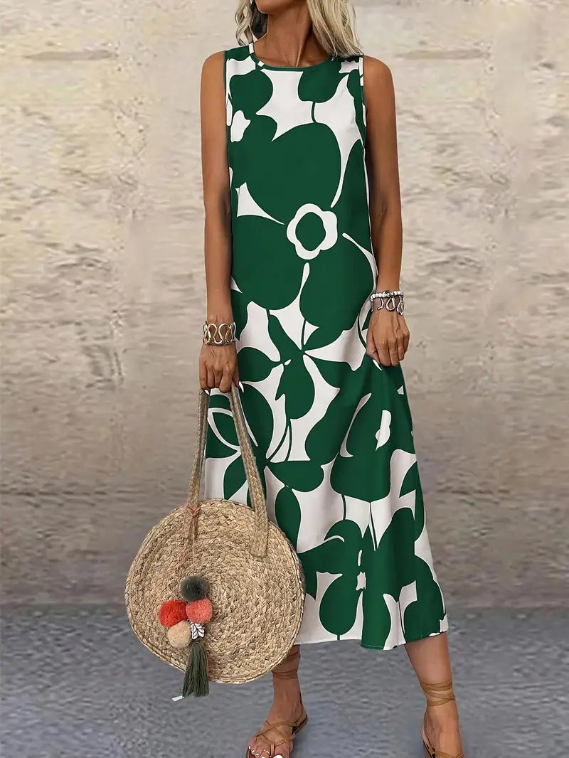 Robe d'été femme florale légèreté froncée