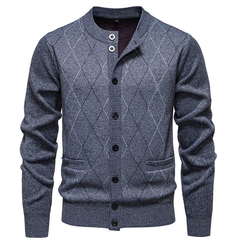 Gilet en maille moderne à motif losanges élégant pour hommes