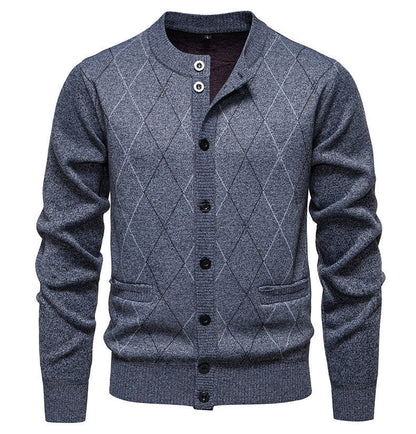 Gilet en maille moderne à motif losanges élégant pour hommes