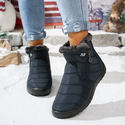 Bottes d'hiver pour femme Chaudes Pratiques Fermeture éclair