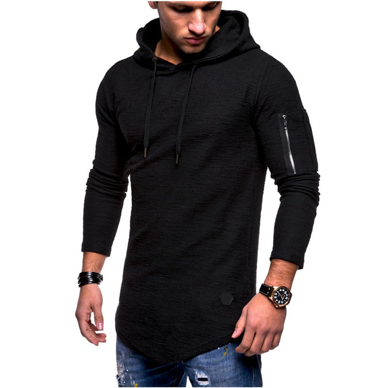 Sweat à capuche pour homme moderne avec fermeture éclair