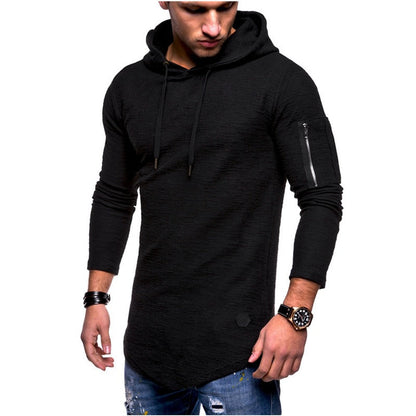 Sweat à capuche pour homme moderne avec fermeture éclair