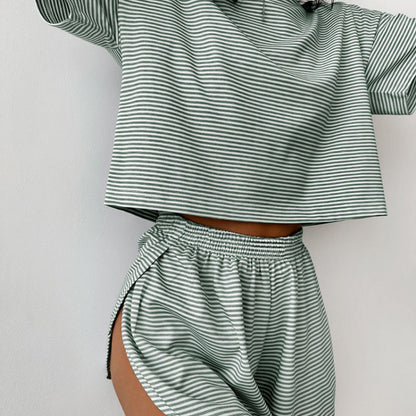 Ensemble décontracté femme Top manches courtes et short été