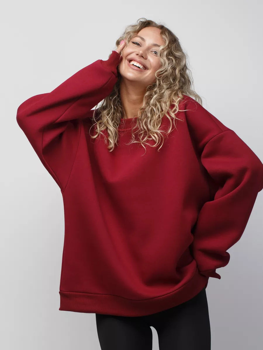 Sweat-shirt oversize femme doux et confortable