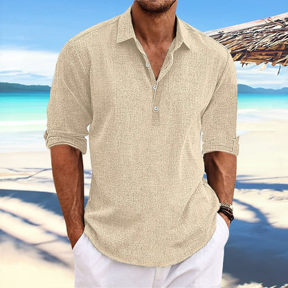 Chemise en lin homme Confortable Été