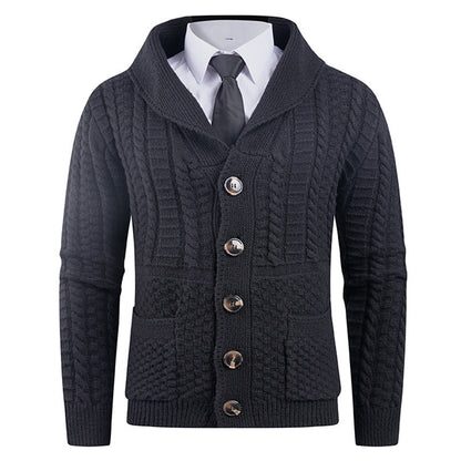 Cardigan homme moderne col châle pratique