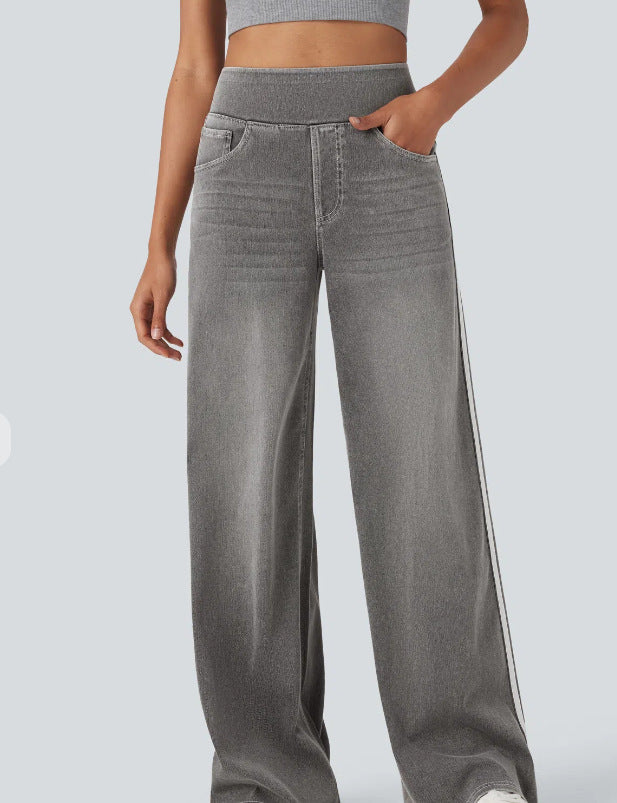 Pantalon de jogging pour femme avec bandes, de haute qualité, à la mode