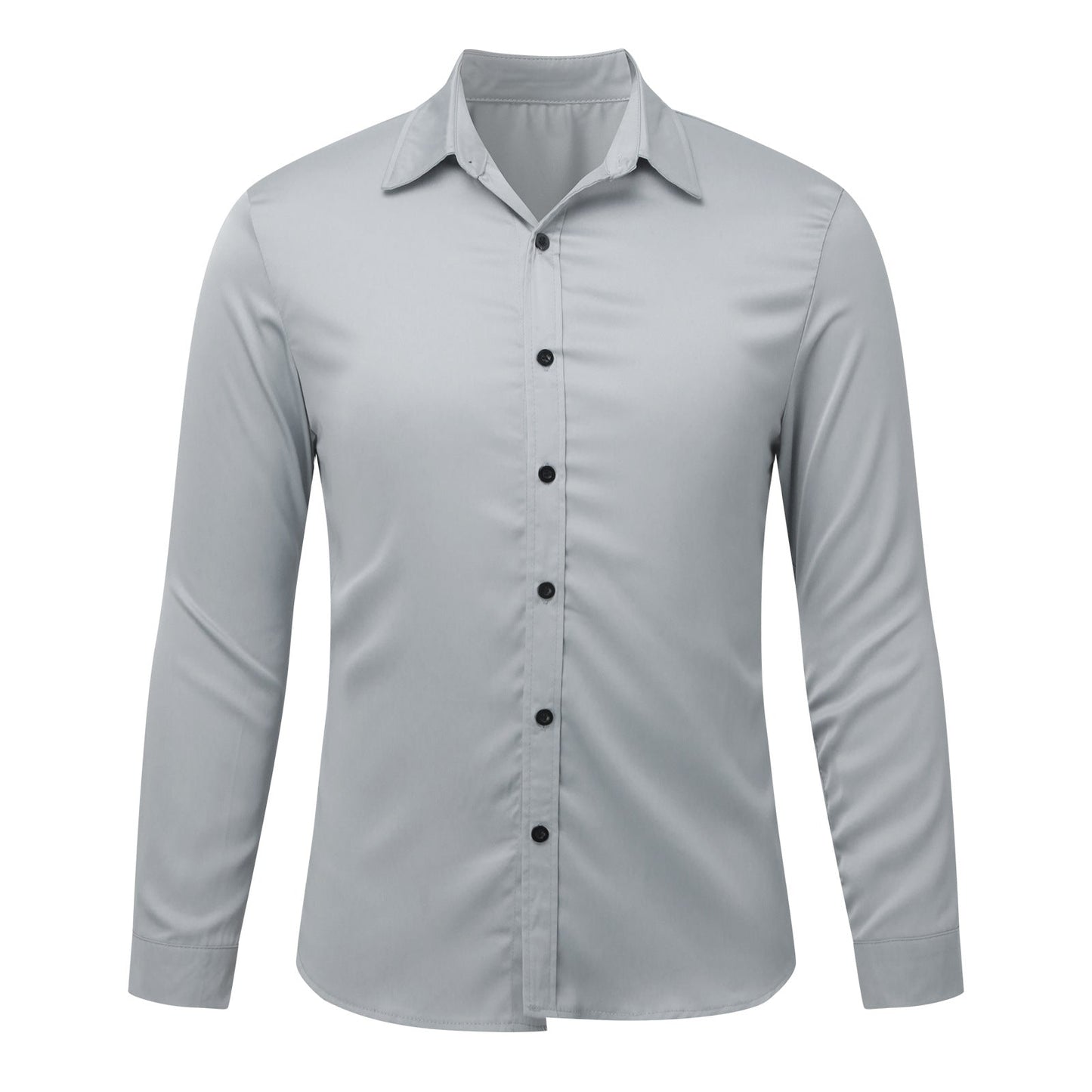 Chemise Homme Élégante Manches Longues en Coton