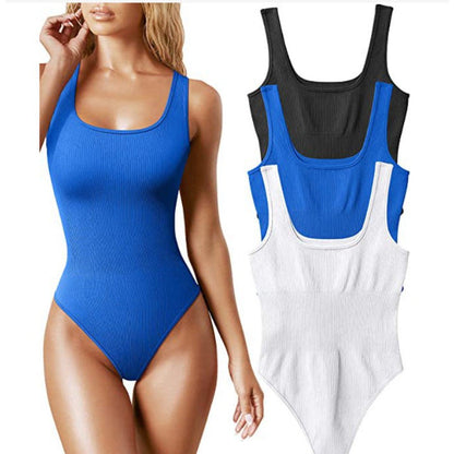 Combinaison une pièce élégante côtelée pour femme