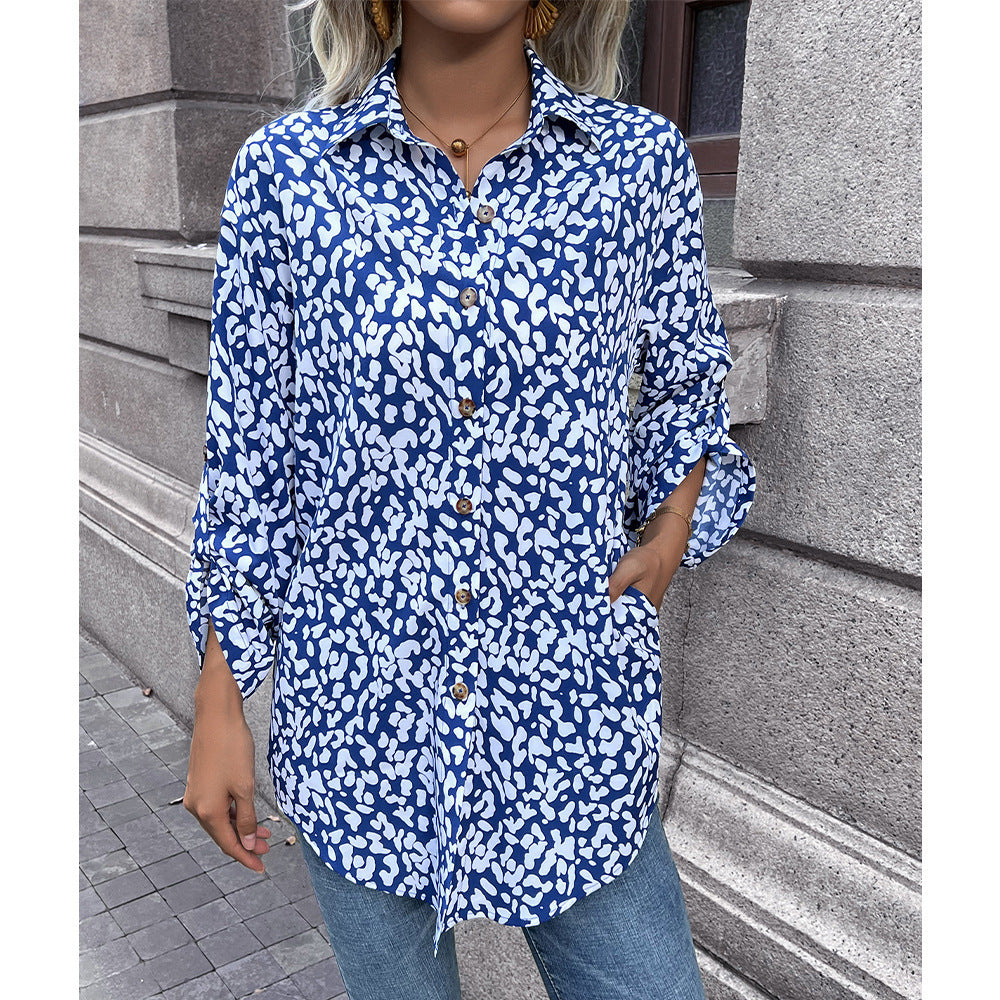 Chemisier femme imprimé animal léger coupe confort