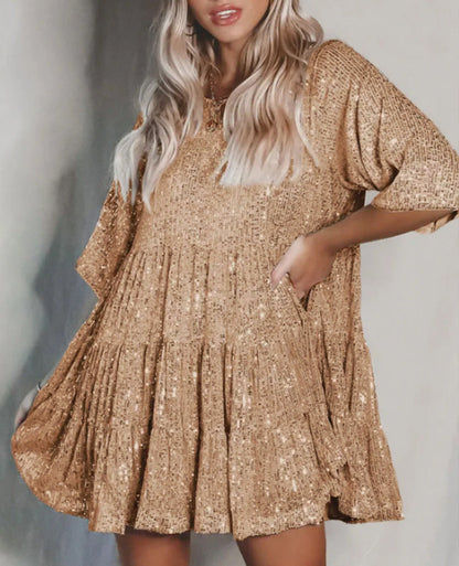 Robe de soirée pailletée pour femme