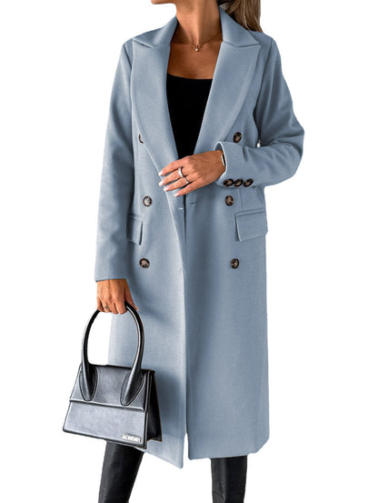 Trench-coat classique élégant pour femme avec poches
