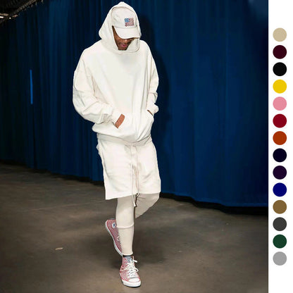 Herren Sportset Sweat Hoodie Shorts Komfort - IdealeKleiden