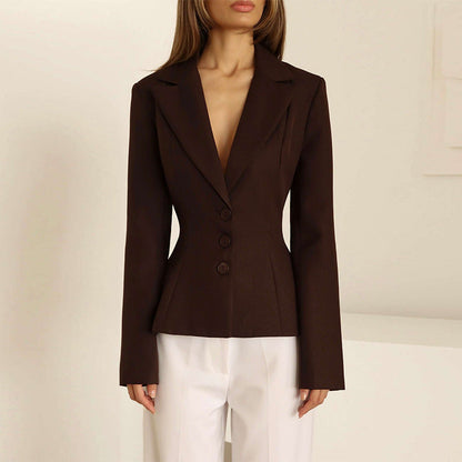 Blazer Femme Élégant Coupe Affaires