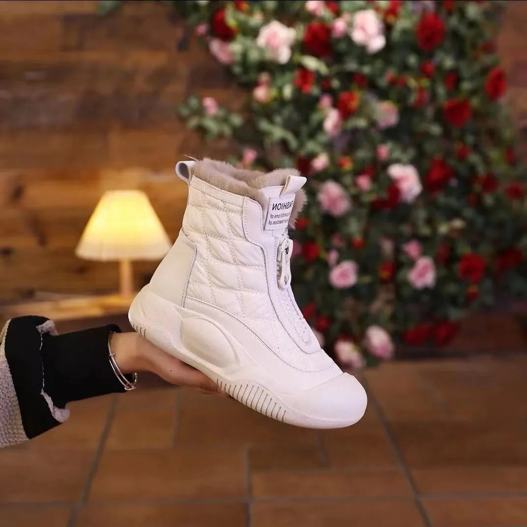 Bottes d'hiver pour femme Rembourrées Imperméables