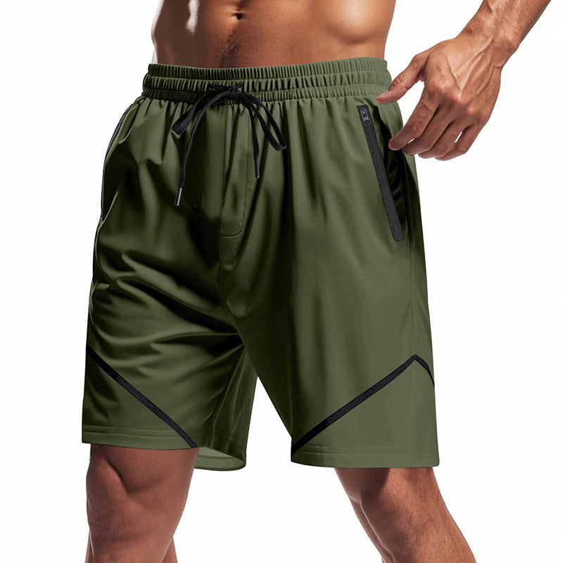 Shorts de sport respirants pour hommes avec poches zippées